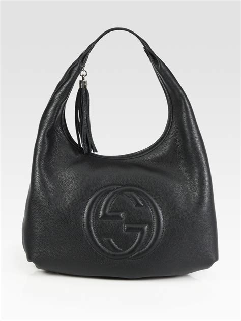 gucci soho leather bag large|Gucci soho shoulder bag black.